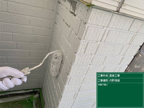 岐阜県大垣市　外壁塗装　シーリング工事～外壁下塗り (1)