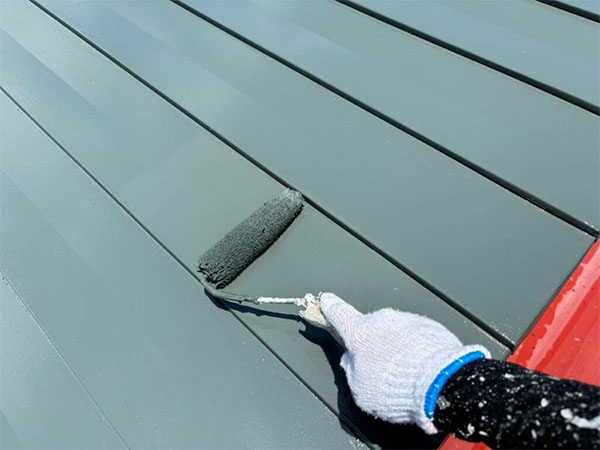 岐阜県岐阜市 屋根上塗り 1回目