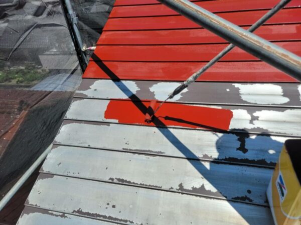 岐阜県岐阜市 屋根下塗り アップ