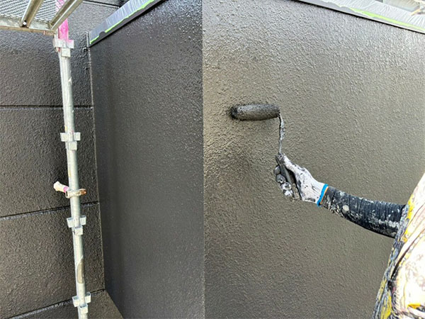 岐阜県岐阜市 ベランダ 外壁上塗り